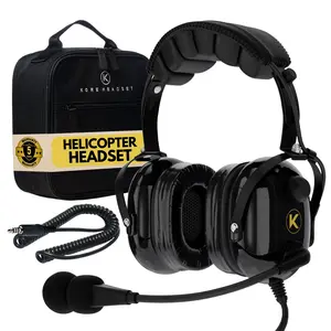 KORE H1 Helicopter Pilot Headset (Mono) with Headset Bag - U-174 Plugs
