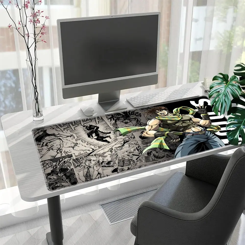 Jojo Bizarre Adventure Mouse Pad, Rubber Base Polyester Fiber Desk Mat, Gaming Desk Accessory, Ideal for Gaming Office Laptop RV, Perfect Gift