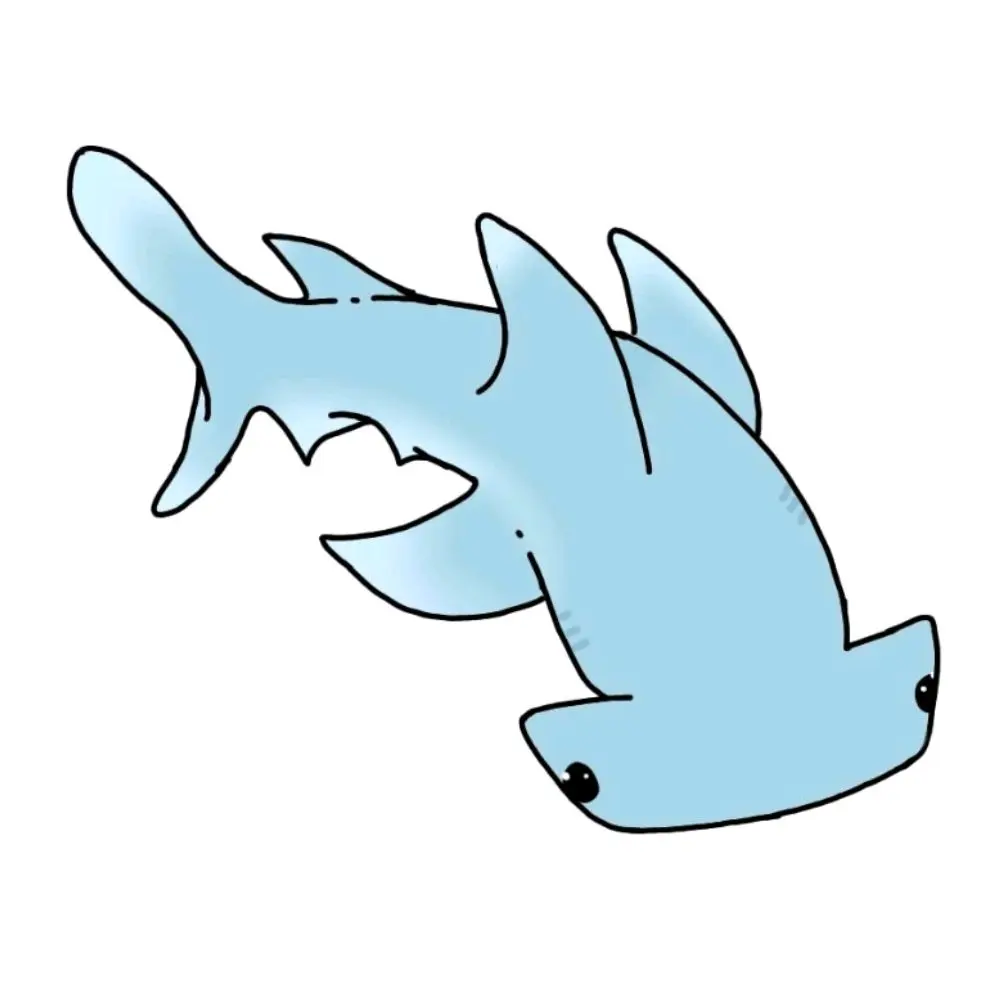 Waterproof Hammerhead Shark Sticker, Scrapbook Materials, DIY Adhesive Vinyl