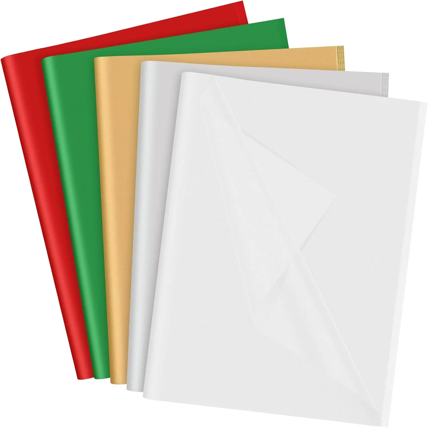70 Sheets Christmas Tissue Paper, 20 x 14.5 inches Multicolor Tissue Paper Bulk  Wrapping for DIY Art Craft Christmas Party FestivalRed,Green,White,,
