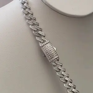 Monaco Necklace - Elegant Silver-Tone Rhinestone-Embellished Chain with Secure Clasp for Everyday Wear