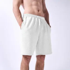 Mens Viral Jacquard Pattern Casual Shorts High Street Style Summer Loose Fit Athletic Jacquard Patterned Shorts for Men Comfortable Soft Gym Wear Everyday Outdoor Shorts Jacquard Patterned Casual Shorts