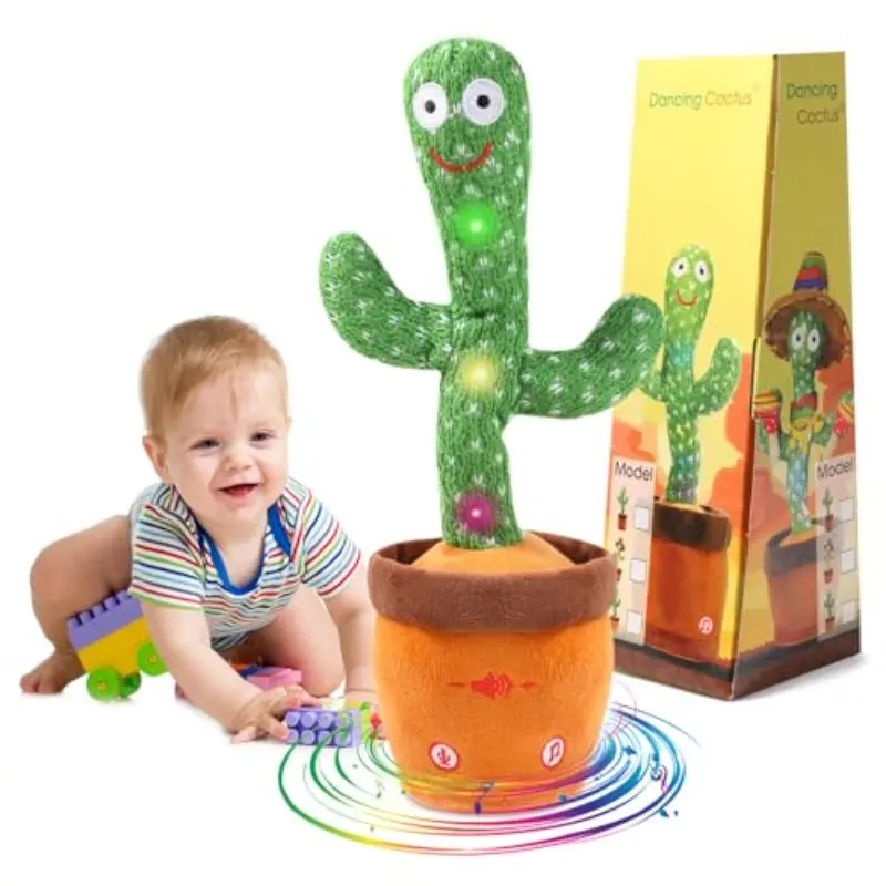 120pcs MIAODAM Dancing Talking Cactus Toy for | Colorful Glowing, Repeating What You Say, Singing, Mimicking Toys, Mixed Color