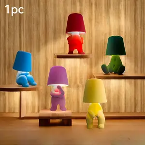 Touch Control Desk Lamp, USB Rechargeable 3-Level Adjustable, Adjustable Lighting, Creative Thinker Night Light for Bedroom Living Room Office Decor, Nightlight For Bedroom