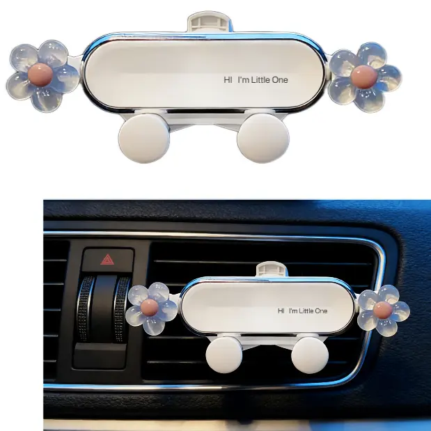 Car Cellphone Holder Camellia Stocking Stuffers Elegant Flower Crystal&Astronaut Air Vent Phone Holder Vehicle Phone Mount Clip Cell Phone Mount Cradle Decor for Smartphone Nice Gift summerwins,summerwins Car Accessory