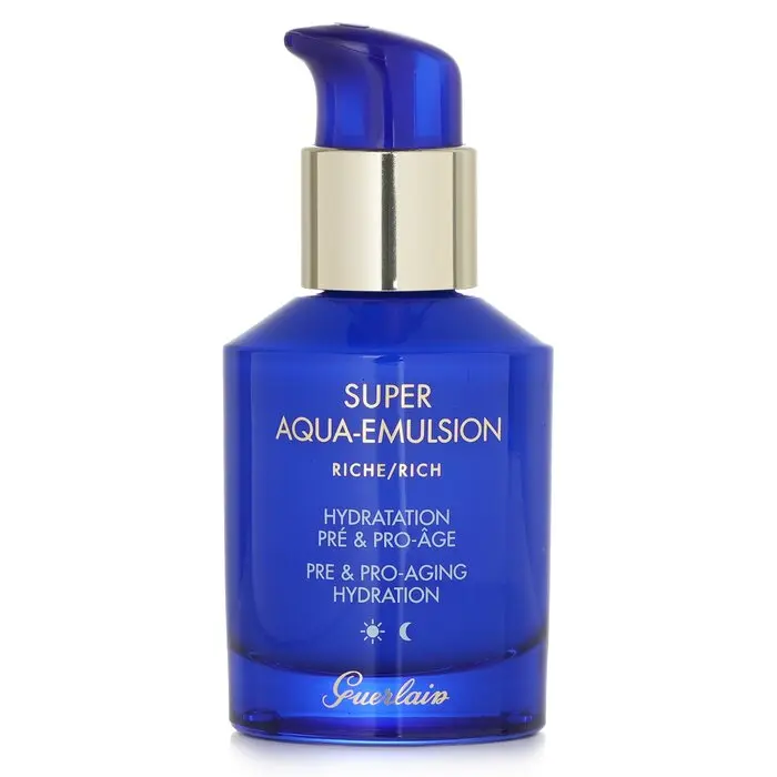Guerlain Super Aqua Rich Emulsion - Facial Moisturizer with Floral Fragrance for Radiant Skin, 50ml-1.6oz, Hydrate, Nourishing