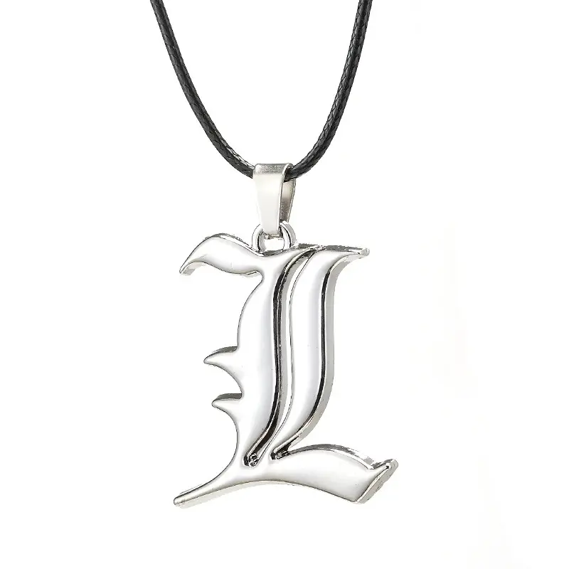 Anime Death Note Necklace Rope Leather Choker Fashion Black Note Book Model Pendant Necklace For Women And Men Accessory
