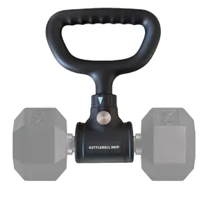 Kettlebells Grip, Dumbbell Grip Handle, Convert Dumbbells into Kettlebell for Home Gym, Kettlebell for Weights Plate, Non-Slip Ergonomic Grip, Quick Installation Fits, Double Locking Protection