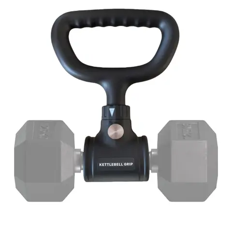 Dumbbell-to-Kettlebell Conversion Grip Handle - 40 kg High Capacity, Non-Slip Ergonomic Comfortable Hold, Sweat-Resist Grip, Quick Installation, Double Locking Protection, Unisex Fit, Compact Fits Most Gym Bags, Weight Plate Compatible Home Gym Tool