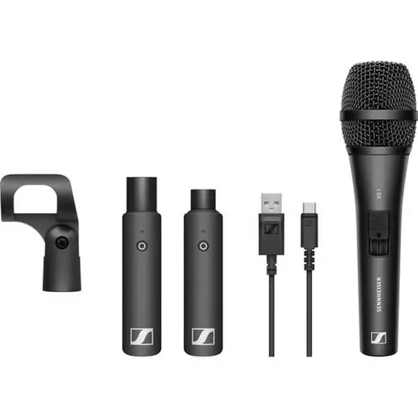 Sennheiser XSW-D-VOCAL-SET-U Digital Wireless Plug-On Microphone System, Portable Handheld Mic with Audio Enhancement
