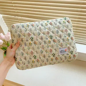 Flower Pattern Laptop Sleeve Case Bags for Macbook Air Pro 11 13 14Inch Cover for Ipad Pro 11 12.9 2025 Laptop Bag Makeup Pouch