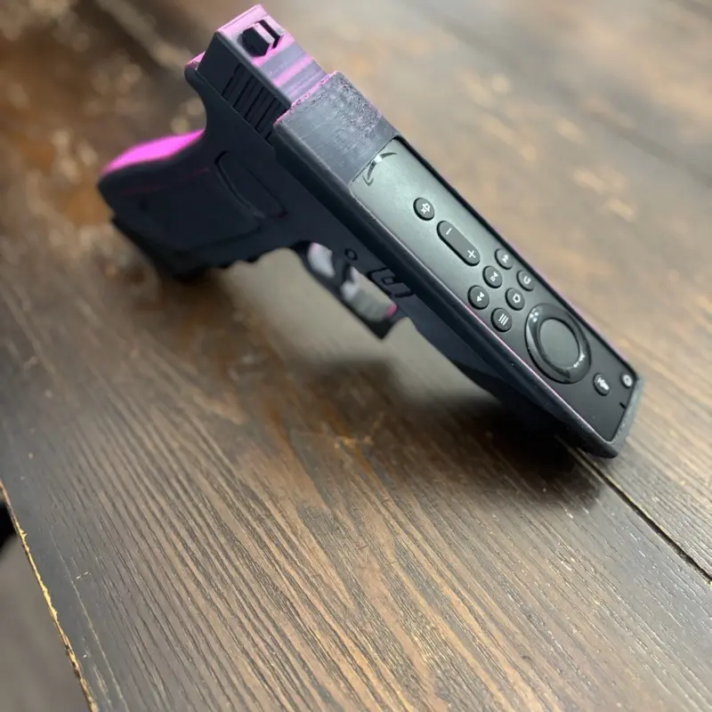 Firestick Remote Holder, Glock-Style Remote Control Accessory for TVs, Works w/ Smart TVs, Accessories