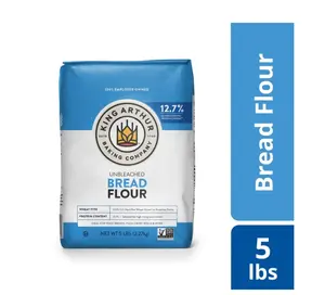 King Arthur, Unbleached Bread Flour, Non-GMO Project Verified, Certified Kosher, No Preservatives, 5 lbs