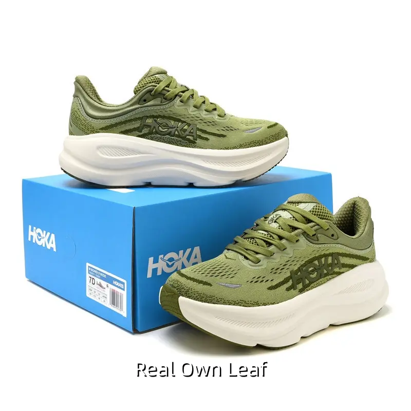 Ultra Lightweight Olive Green White Trim Athletic Sneakers Cloud Cushion Cream Midsole Breathable Mesh Upper Shock Absorb Trainers Suitable For Marathon Trail Hiking Daily Commute