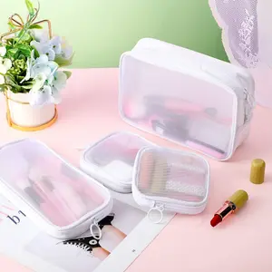 4 Pieces Cosmetic Organizer Bags with Zipper, Portable Makeup Cosmetic Bag, for Purse Travel Daily or Keep Small Items