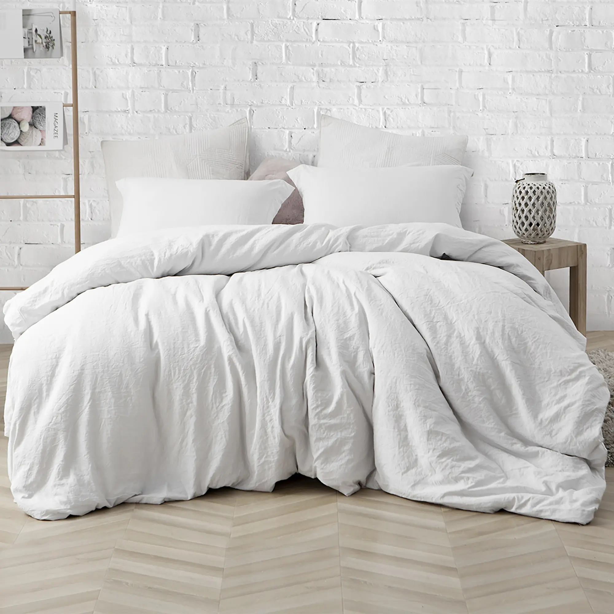 Natural Loft Coma Inducer Comforter with Cover - Farmhouse White