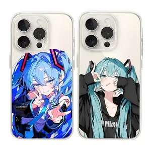Fashion Artistic Cute Hatsune Miku Phone Cases For iPhone 17 16 15 14 13 12 11 Promax Pro Air Plus Transparent Soft TPU Shockproof Cover Protection Birthday Gifts For Friends