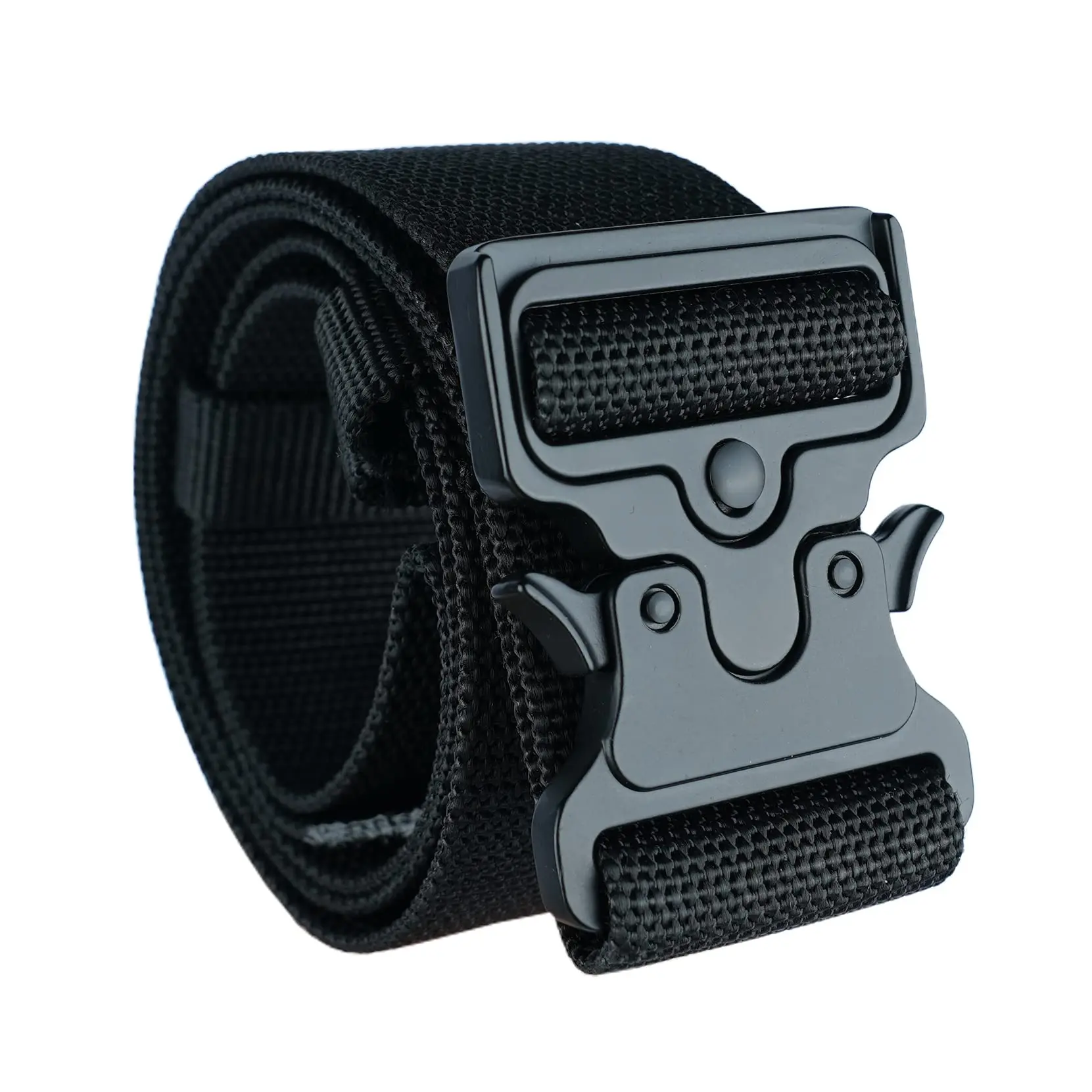MELOTOUGH 2" Nylon Web Work Tool Belt for Men with Heavy Duty Quick Release Rugged Metal Buckle outdoor men's belt Tool Belts (Black) Men's Nylon men  belt