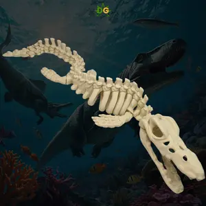 XL Articulated Mosasaurus Skeleton Sculpture - 3D Printed Home Decoration, Shelf Accessory, Desk Ornament