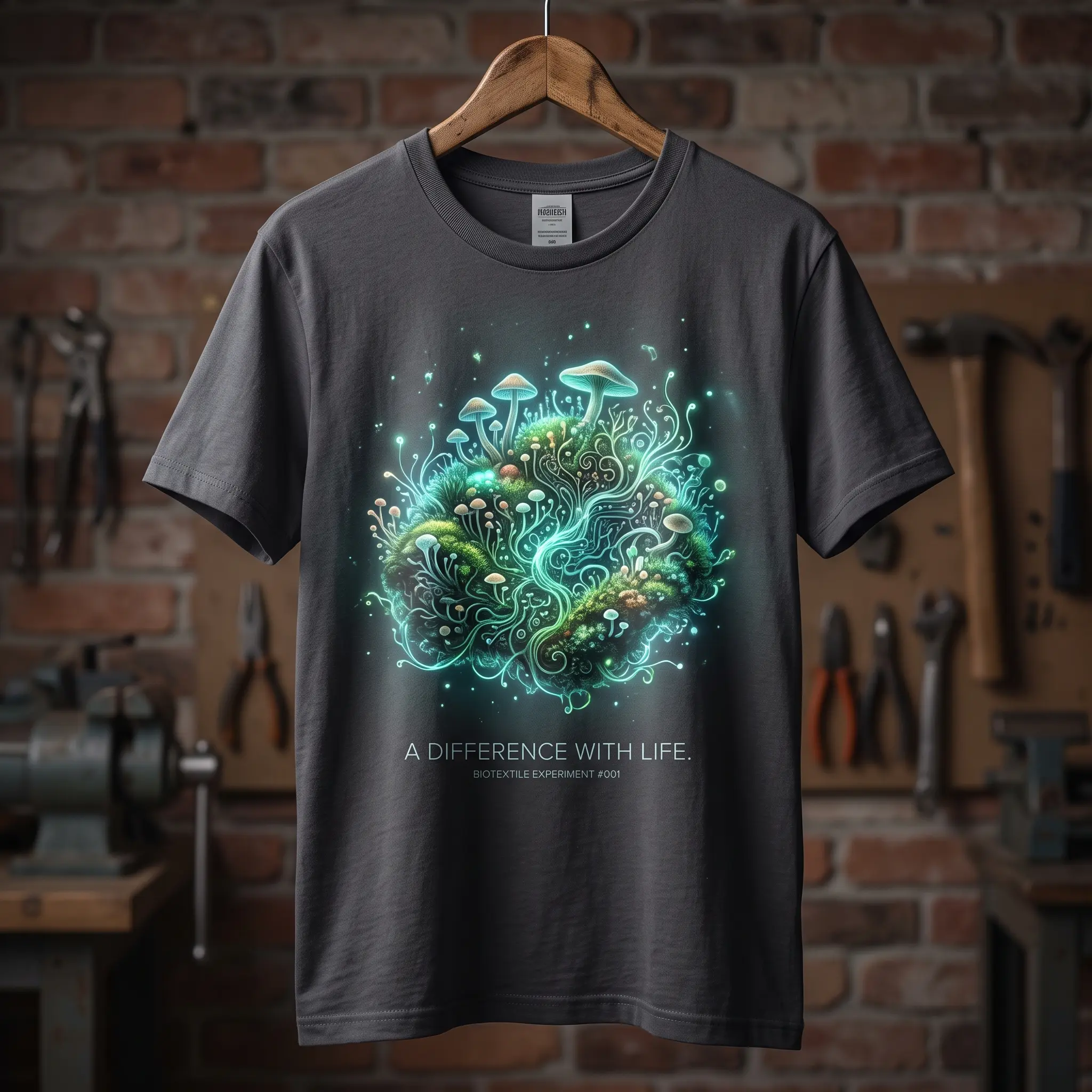 Mushroom T-Shirt for Men Women, Trippy Nature Graphic Tee, Creative Casual Streetwear