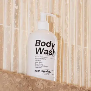 [Nothing Else] Organic Body Wash - Preservative-Free Shea Butter Aloe Vera Coconut Olive Jojoba Oil - Sensitive Skin Gentle Moisturizing Natural Liquid Soap Hydrating