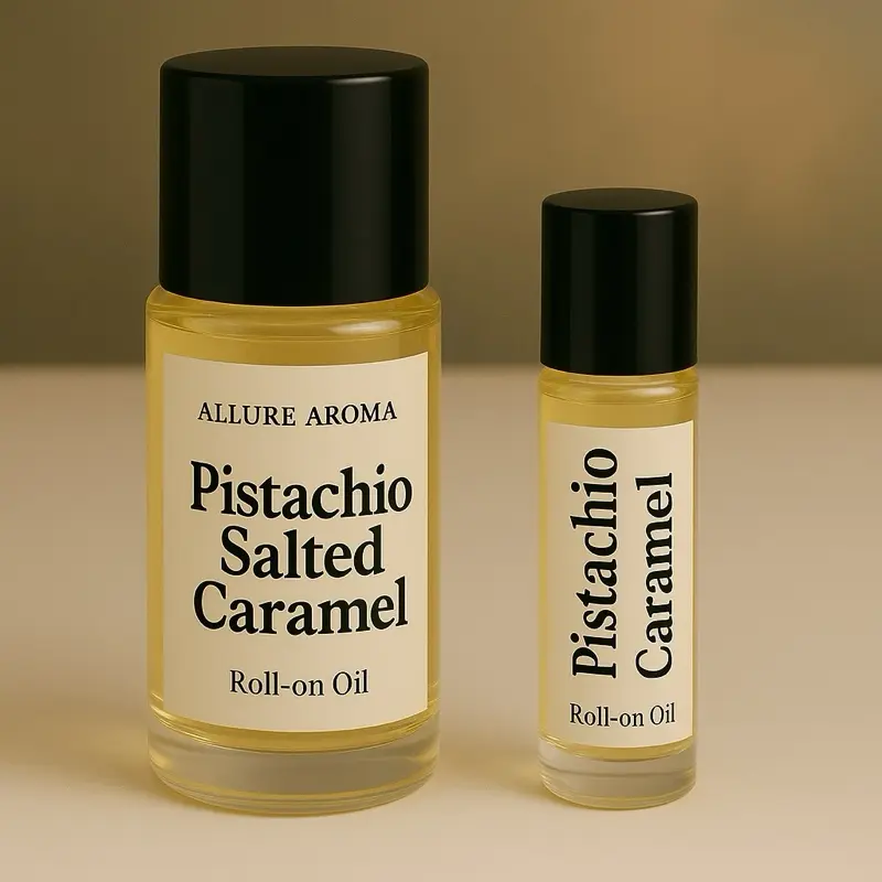 Unisex Fragrance Pistachio Salted Caramel Roll-On Perfume Oil - Aromatic Scents for Daily Wear