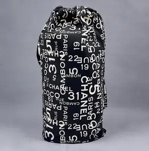 Pre-owned CHANEL As Seen On Screen As Seen On Screen M277 Biarritz Line Canvas Drawstring Backpack $1399