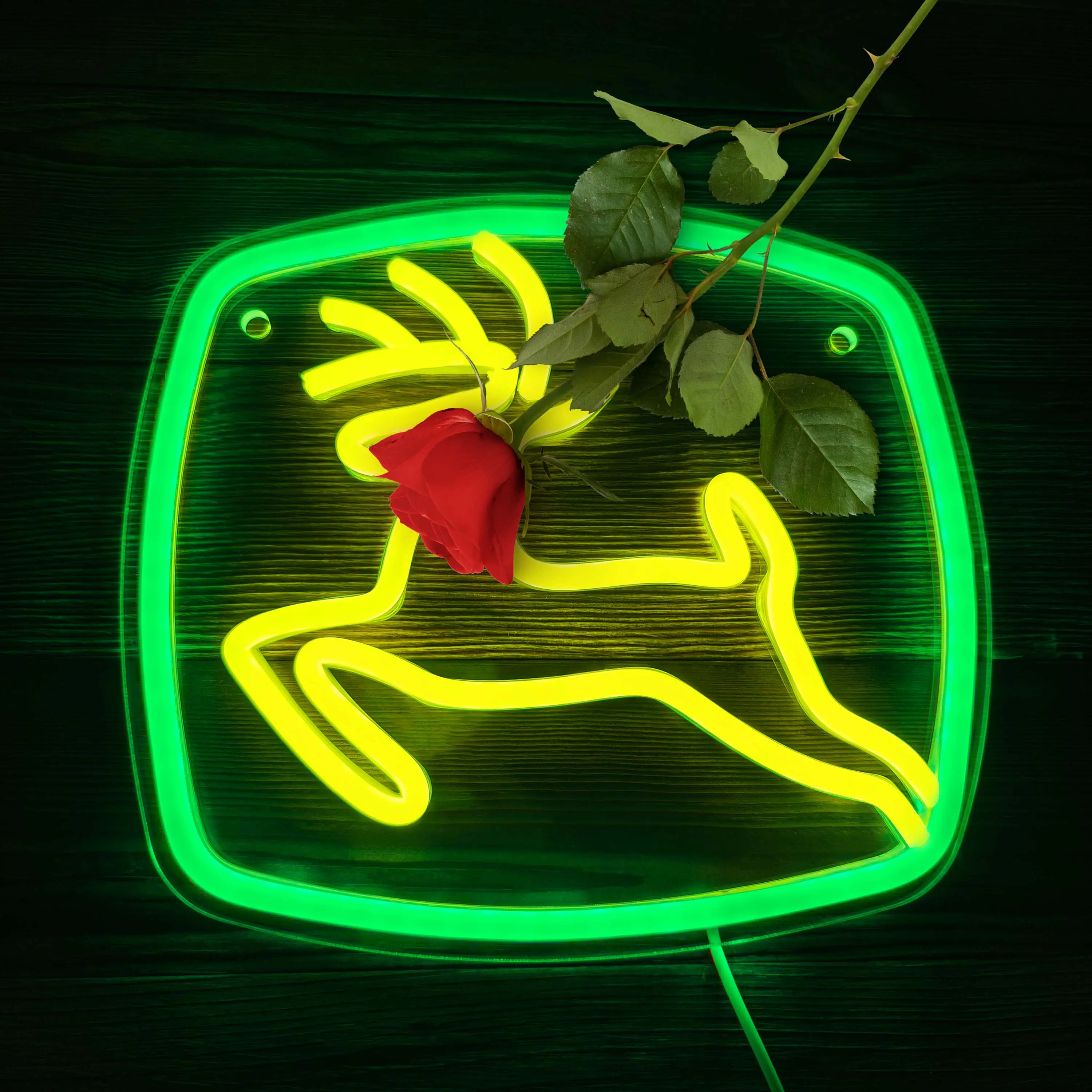 Tractor Logo Neon Signs for Wall Decor, Dimmable LED Business Signs for Garage Decor, USB Powered Farm Neon Lights for Farmhouse Kid Bedroom Boys Room Playroom Birthday Gifts