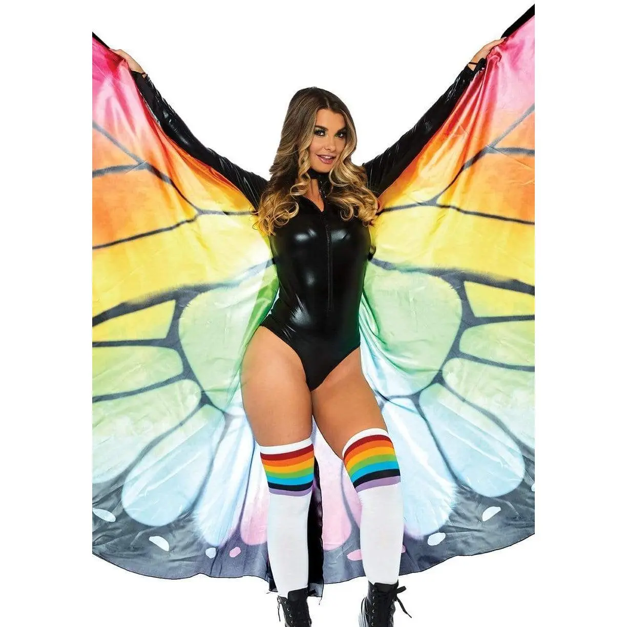 Women's Halter Cape Butterfly Wings Costume Accessory for Teens, Polyester Women's Clothes with Elastic Straps, Expandable Batons for Halloween, DIY Costume Needs, Accessories, Halloween Costume