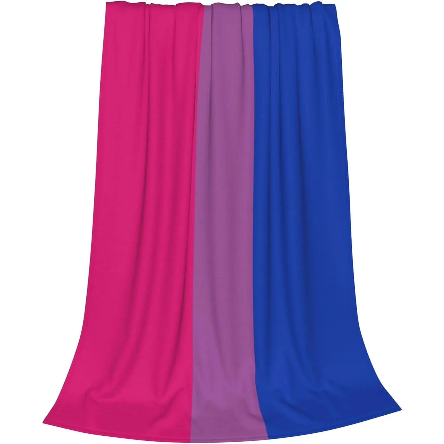 Bisexual Pride Throw Blanket - Lightweight Soft LGBT Fleece Blankets, Warm Cozy Flannel Blanket for Sofa Couch Bed Holiday Decorate