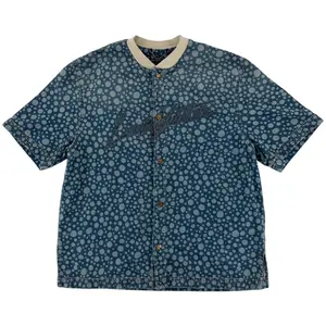 LV x YK Infinity Dots Denim Shirt Blue