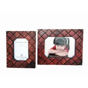 212 MAIN Handmade Wooden Picture Frame - 3.5x5 in Rectangle Frame, Wooden Framed Tabletop/Wall Display, Home Decoration Supplies for Photos
