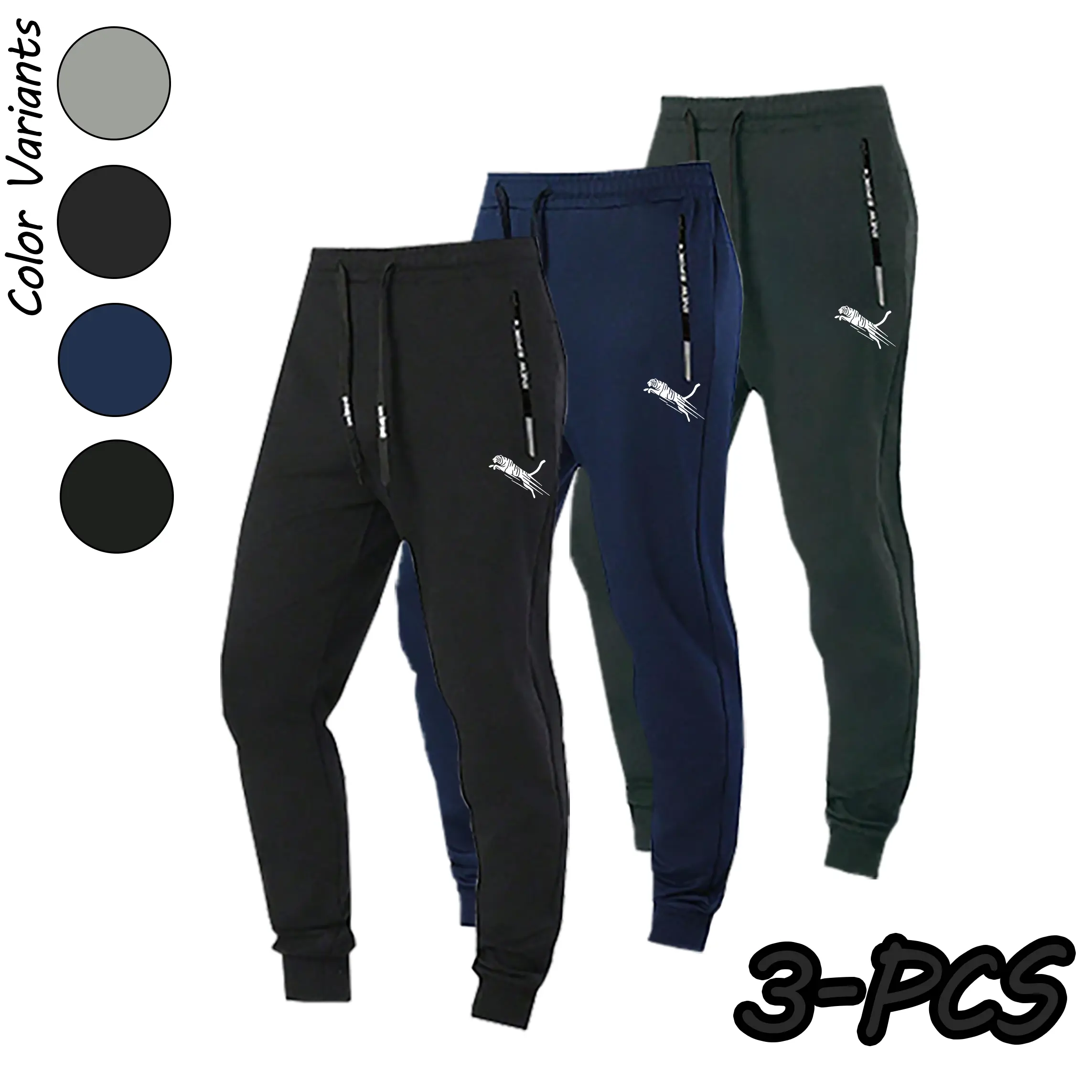 Men's Stretchy Joggers - Breathable, Quick-Drying, Stylish Monochrome Pants with Drawstring Waist, High-Stretch Fabric, Quick-Dry Tech, Elastic Tapered Cuffs for Unrestricted Movement in Gym, Errands, Breathable Joggers, Quick Drying Joggers