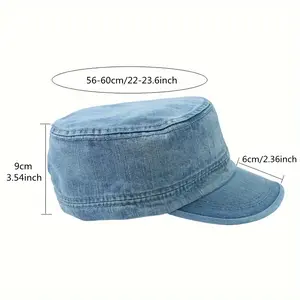 Vintage-Inspired Distressed Denim Baseball Cap - Breathable, Adjustable, Flat Top Design, Peaked Cap for Casual Outdoor Activities - Soft, Inelastic, Tie-Dye Craftsmanship, No Feathers