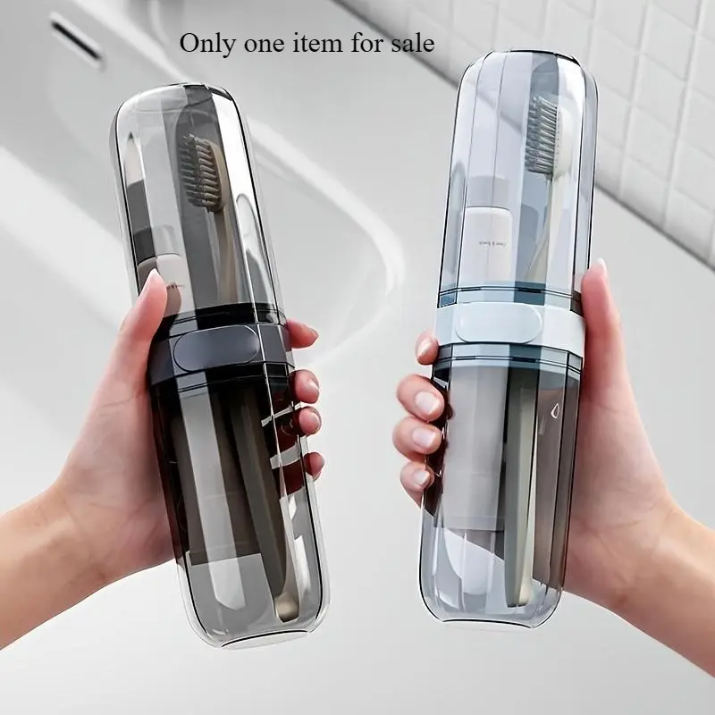 Portable Travel Toothbrush & Toothpaste Cup, 1 Count Clear Toothbrush And Toothpaste Holder, Toothbrush Organizer, Toothbrush Storage Box, Bathroom Accessories for Home & Travel, Toothbrush Protector