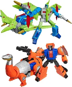Transformers Age of The Primes, G2 Dinobot Swoop and G2 Dinobot Sludge, 21.5 cm, Convertible Class, Robot Toy, Age 8+