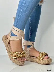 Batista | sandalias en yute, altura 4cm