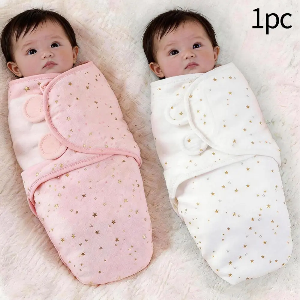 Baby Swaddle Blanket, High-End Newborn Sleep Bag, Sleep Sack, Star Print, Cross Wrap Hook Closure, Warm and Comfortable, Essential Baby Gift!