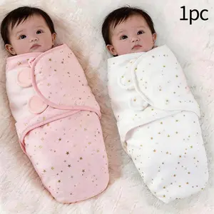 Baby Swaddle Blanket, High-End Newborn Sleep Bag, Star Print, Cross Wrap Hook Closure, Warm and Comfortable, Essential Baby Gift! Sleep Sack