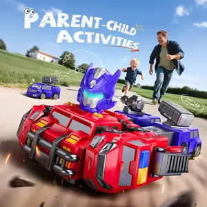 5 in 1 Magnetic Transform Fire Robot Gifts for 3-6 Year Old Boys, Easy DIY Assembly, Magnetic Transform Trucks for Kids, Ideal Birthday Gift for Stress Relief