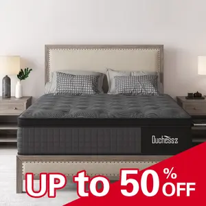 10"12"14" Twin Full Queen King Size Mattress in a Box Hybrid Spring  with Gel Memory Foam and Individually Pocket Innerspring Euro Top Mattresses Medium Firm for Motion Isolation, Edge Support, 100 Night Trial