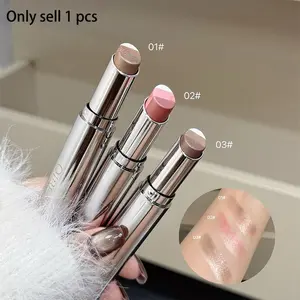 Three-Color Eyeshadow Stick, Perfect for Eye Makeup, Smooth Cream Texture, Essential for Beginners, One Stroke Application