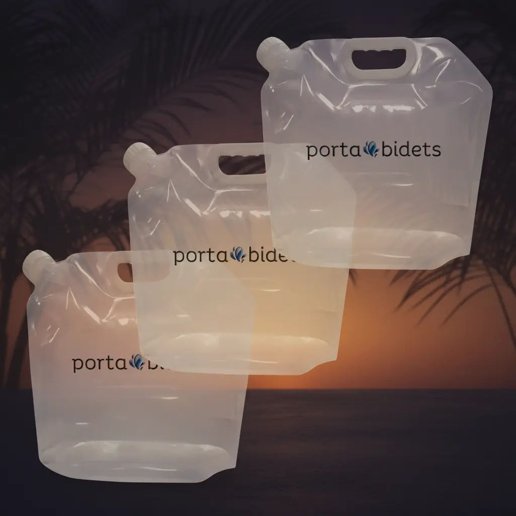 5L Water Bag for Travel Bidet – Pack of 3 Collapsible Bags