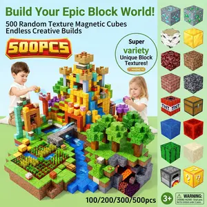 Magnetic Building Blocks Set, 100/200/300/500pcs, Educational Toy for Kids, Stem Creative Construction Kit, Birthday Gift for Boys and Girls