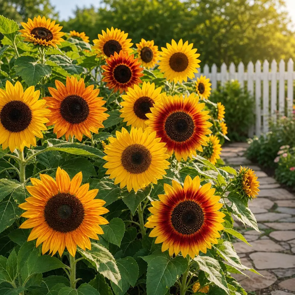 Park Seed Autumn Time Sunflower Seeds – Fall-Color Blend with Solid & Bicolor Blooms, Easy to Grow Mid-Height Variety for Pollinators, Cutting Gardens, and Kids, Pack of 50