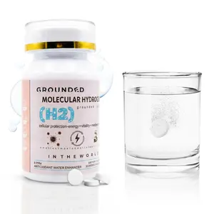 Grounded Labs Ultra Molecular Hydrogen Water Tablets with Magnesium 8 PPM Antioxidant Drink for Energy Boost & Cellular Protection 30 Fast-Dissolving Tablets