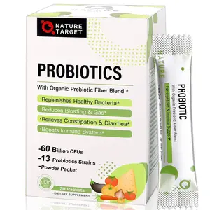 Nature Target Probiotics Powder for Women-Men-Kids, Enhance Immune System, Boosts Appetite, Reduces IBS Symptoms, Balance Intestinal Flora - Healthcare, Edible