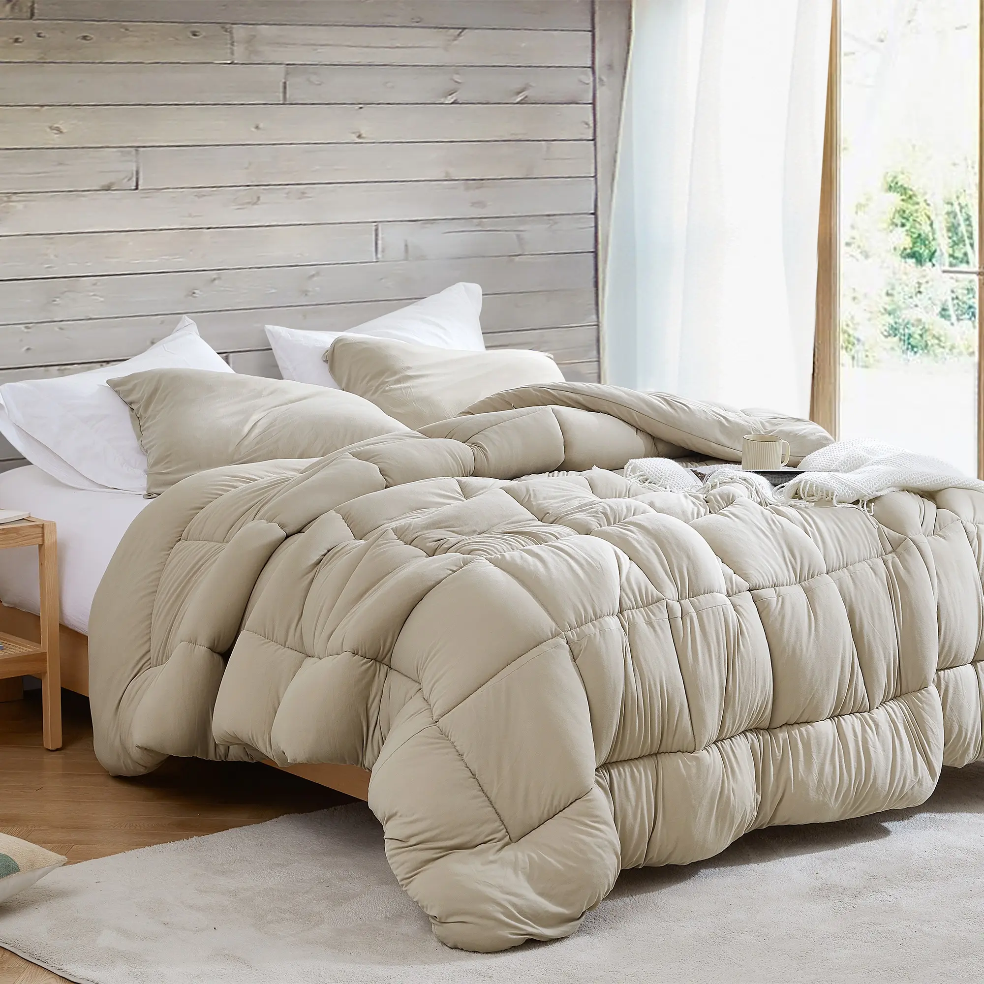Summertime - Coma Inducer Oversized Comforter Set - Cement Taupe