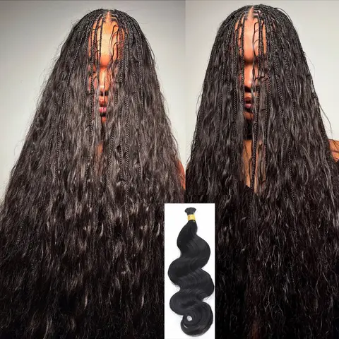 YWIGS Double Drawn Burmese Human Braiding Hair for Boho Braids 100g Per Bundle Human Hair for Boho Braids Body Wave Bulk Human Braiding Hair Boho Hair #TikTokShopFallDealsForYou