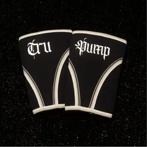 Tru Pump High-Performance Compression Knee Sleeves Black/White for Athletes & Lifters Enhance Stability & Performance